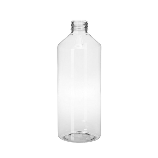 500ml Clear PET 30% PCR Cylindrical Bottle